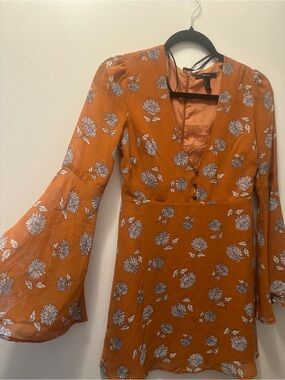 Forever 21 Rust Orange Floral Mini Dress